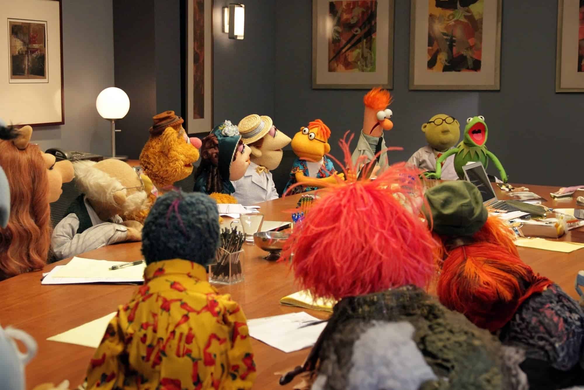ultimate guide to ineffective meetings - kermit the frog meeting with muppets