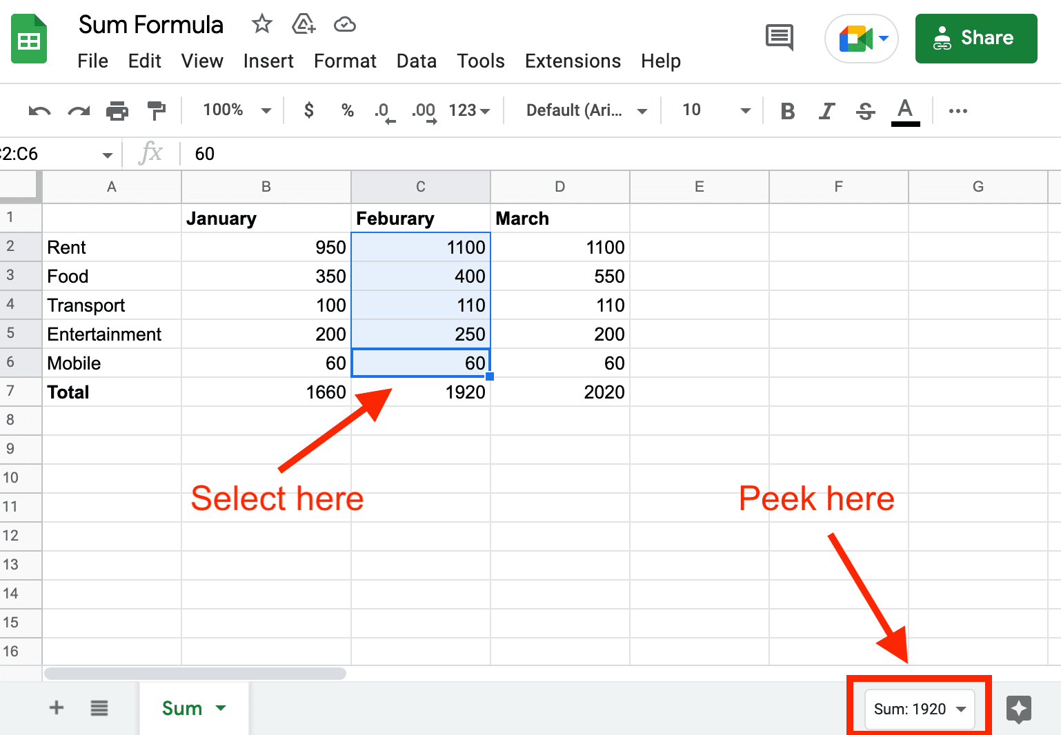 How To Sum A Column In Google Sheets The Easy Way