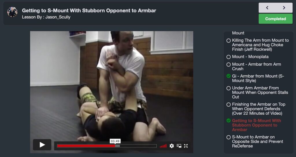 Grapplers Guide  — S-mount Armbar