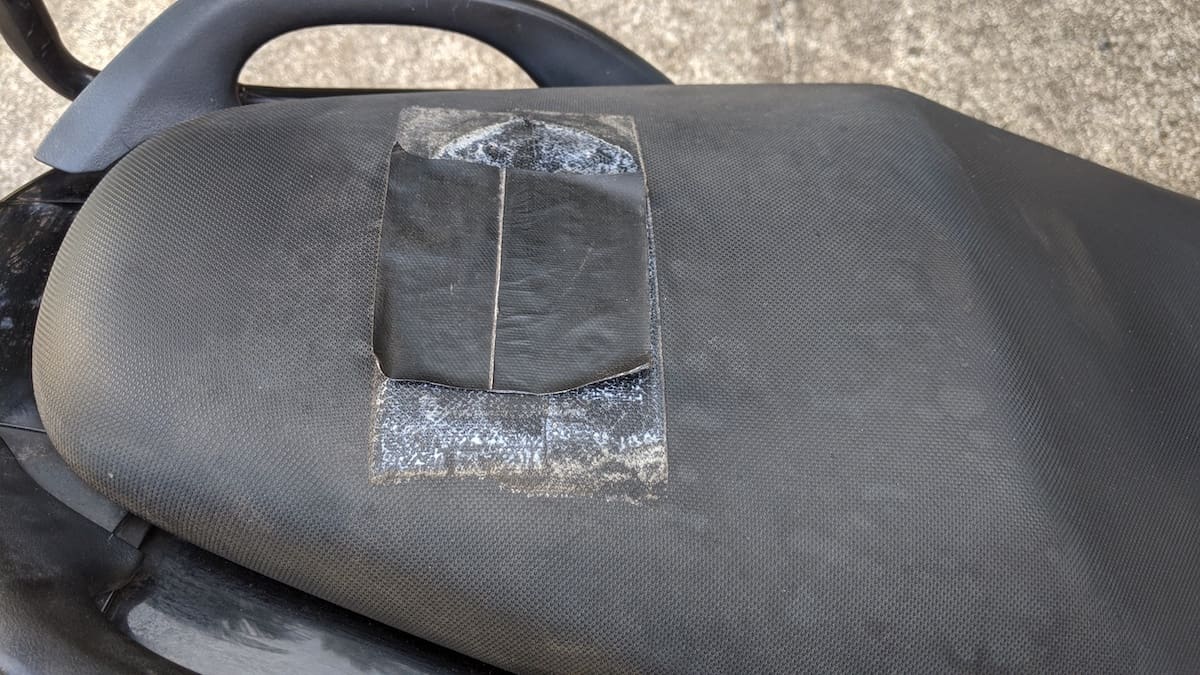Repairing an old motorcycle - re-covering an old seat