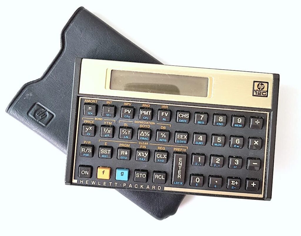 case interview HP 12c calculator