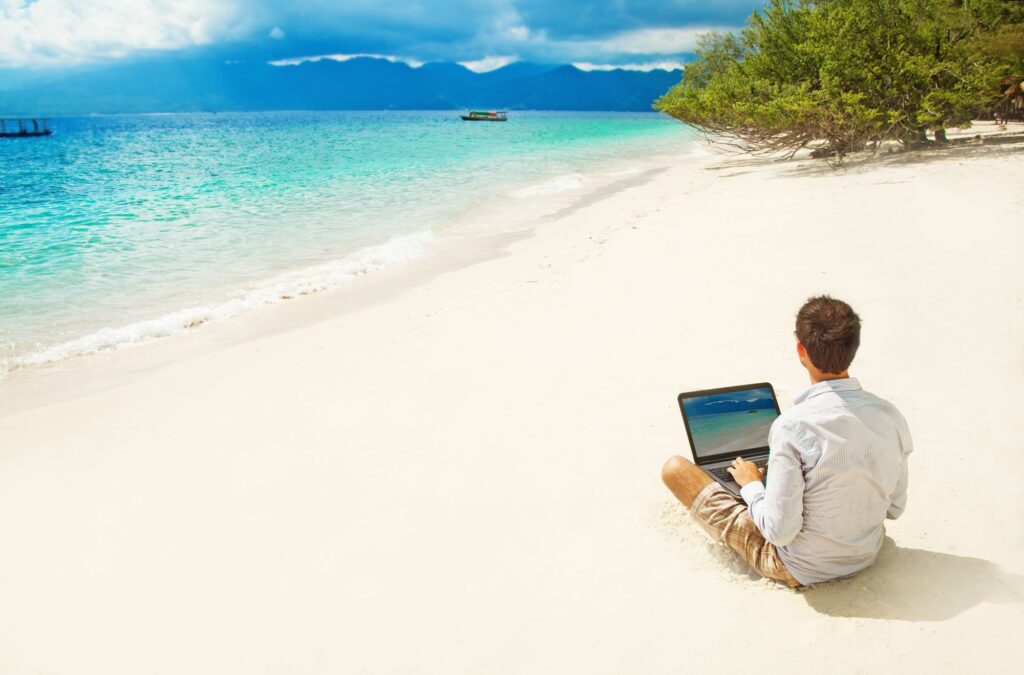Starting a startup isn't just sitting on a beach with a laptop.