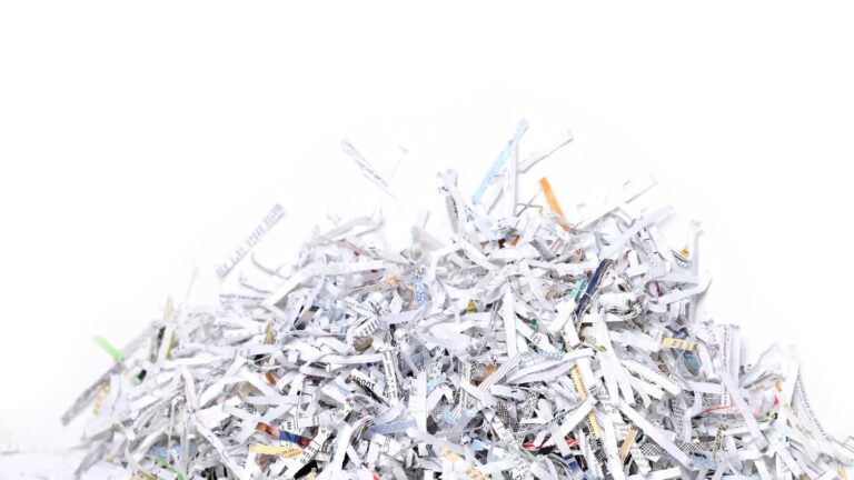 torn up resume shredded paper