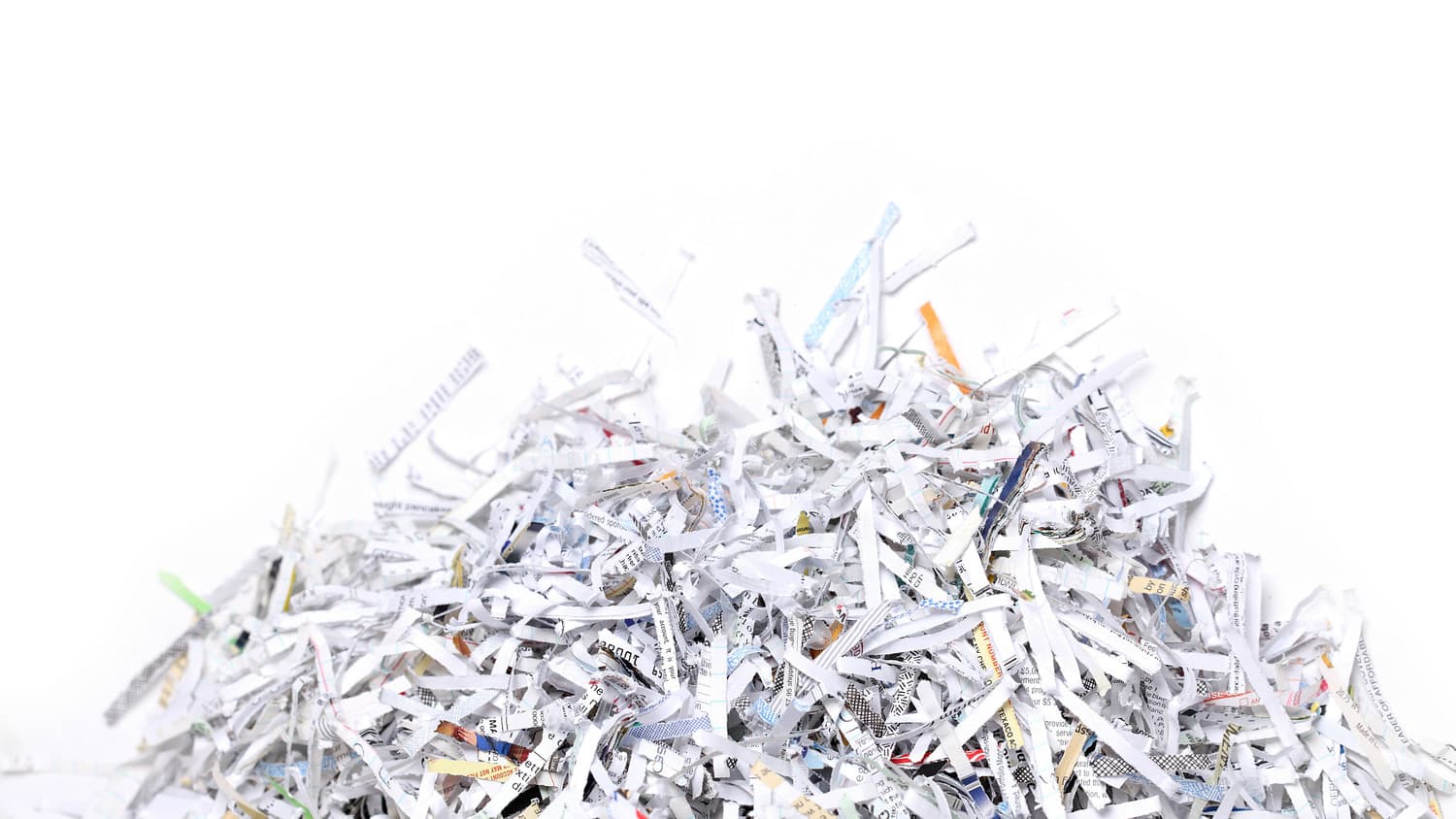 torn up resume shredded paper