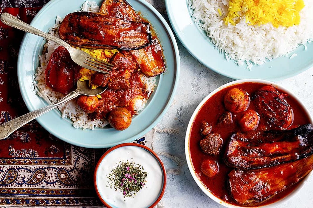 Korean-Persian Eggplant Stew (