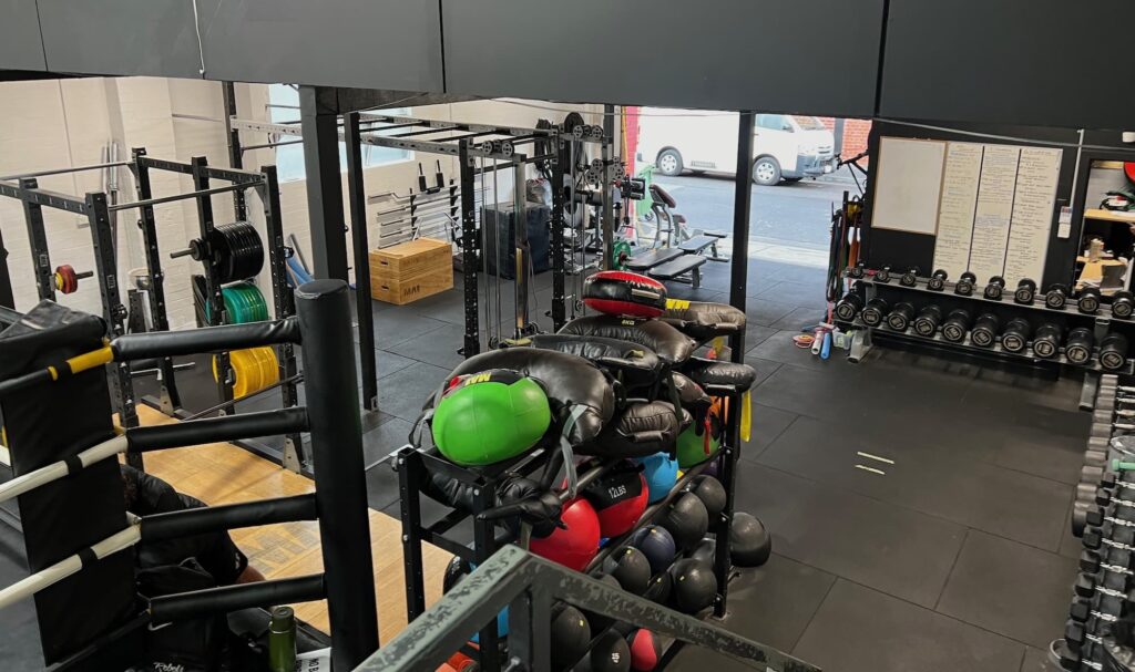 The weight training room at Absolute MMA Collingwood
