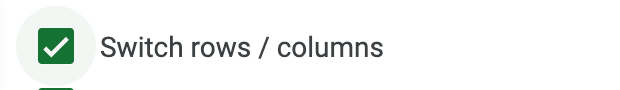 Switch rows and columns