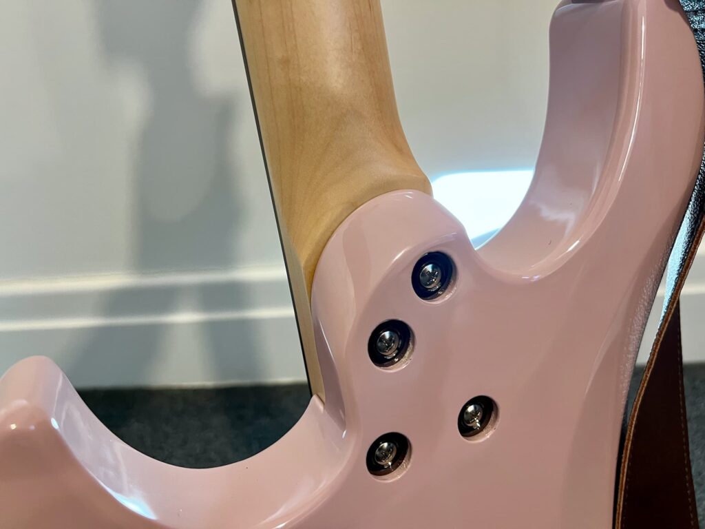 Yamaha Pacifica Standard Plus PACS12 Ash Pink Curved neck heel joint