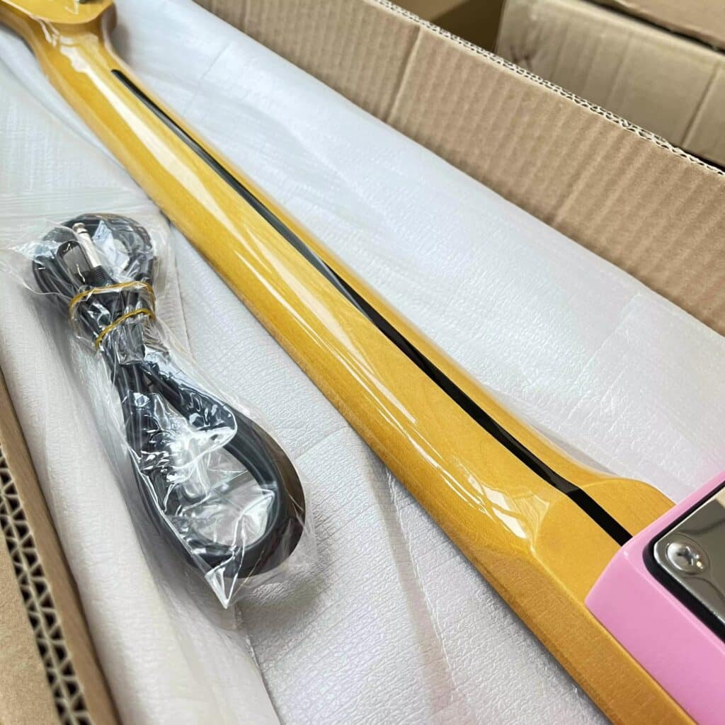 AliExpress Pink Telecaster copy - skunk stripe