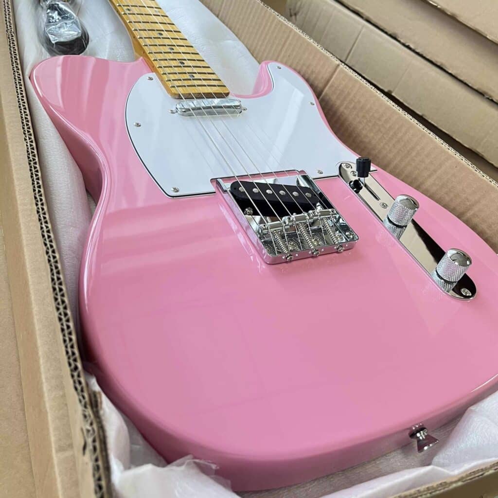 AliExpress Pink Telecaster copy - body shot