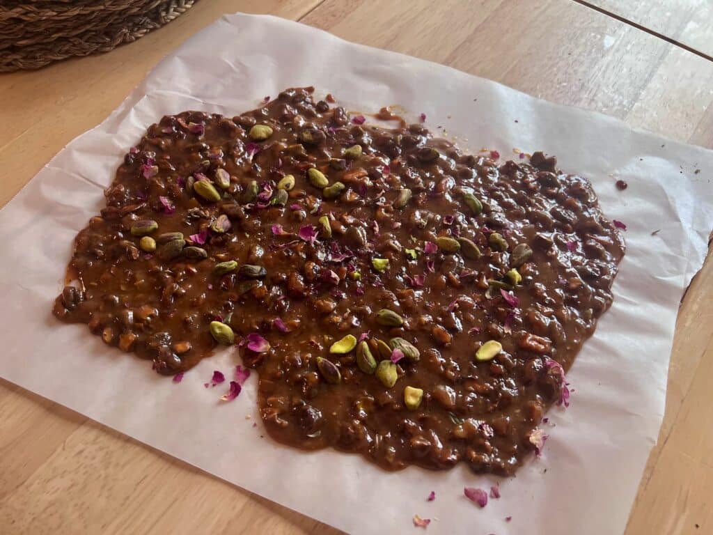 Sohan-e Qom, Pistachio Heavy 2 sohan e qom on baking sheet