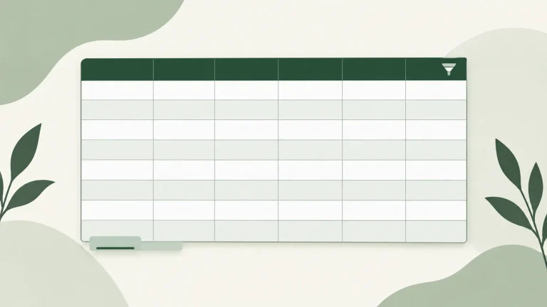 How to Make a Table in Google Sheets (Native Tables) 8 Illustration of a green spreadsheet table with a filter control